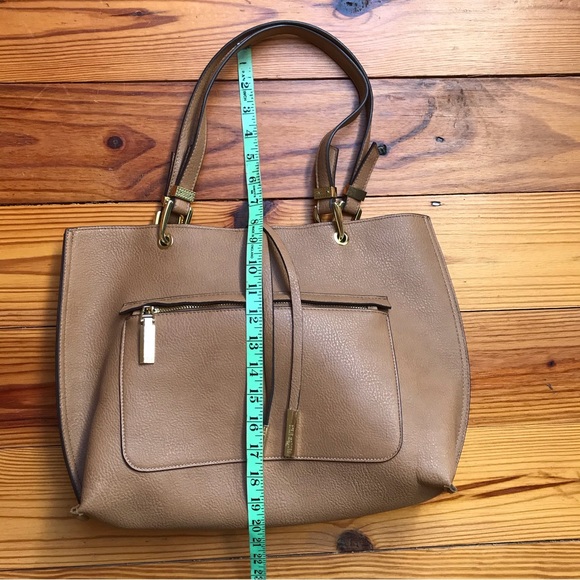 Steve Madden Large Tan Cognac Tote Bag with Medium Inner Bag, NWOT, 17” x 12” - Picture 5 of 15